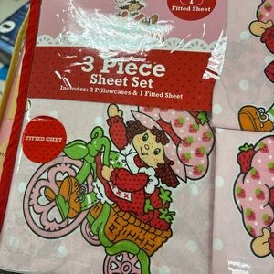 Strawberry Shortcake 3 Piece Sheet Set twin size